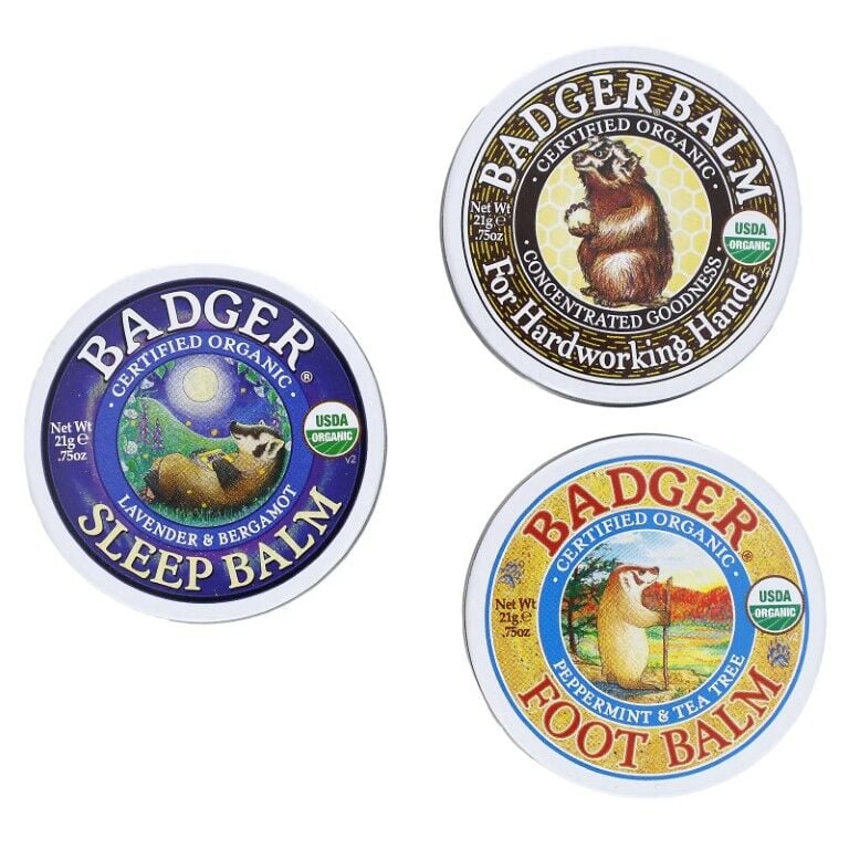 Badger Restore, Recover, & Rest Balm Trio Kit, 0.75-Oz, 3-Pc