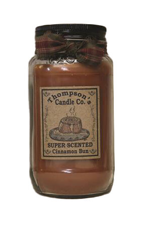Thompson's Candle Company Large Mason Jar Candle - Cinnamon Bun