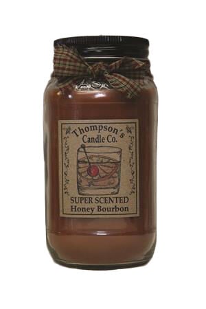 Thompson's Candle Company Large Mason Jar Candle - Honey Bourbon