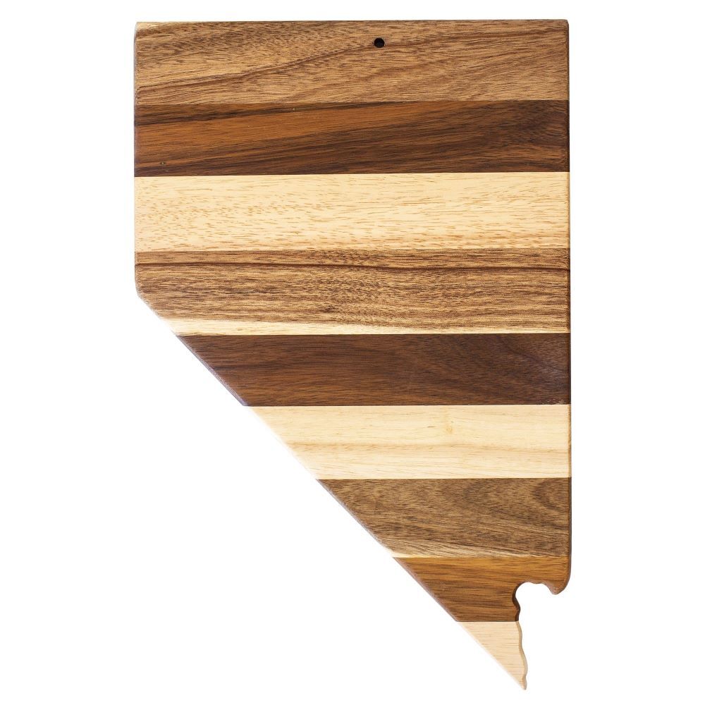 Totally Bamboo Rock & Branch Nevada State Shaped Wood Serving and Cutting Board