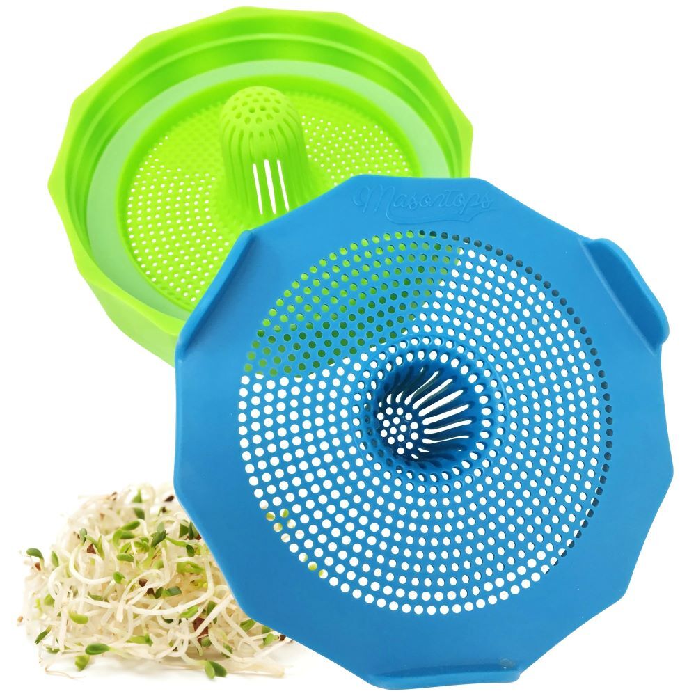 Masontops Bean Screen Sprouting Lids Wide Mouth, 2-Pk