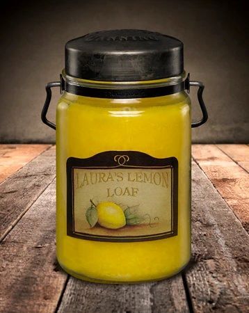 McCall's Candles Laura's Lemon Loaf Classic Jar Candle, 26-Oz