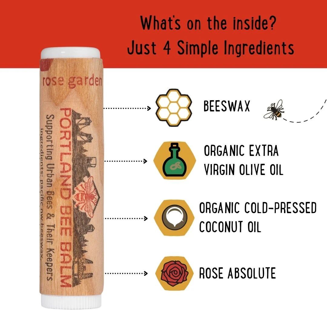 Portland Bee Balm Rose Garden Lip Balm
