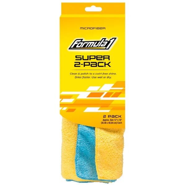Formula1 Super Microfiber Towels, 2-Pk