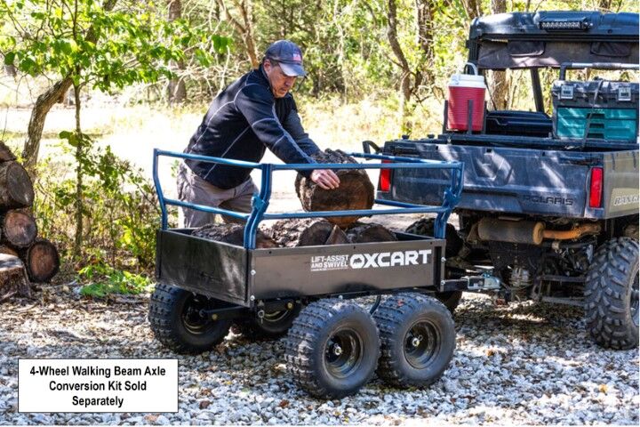OxCart Territory 1750-Lb Mesh-Free ATV Lift-Assist And Swivel Utility Dump Trailer, 25-Cu Ft
