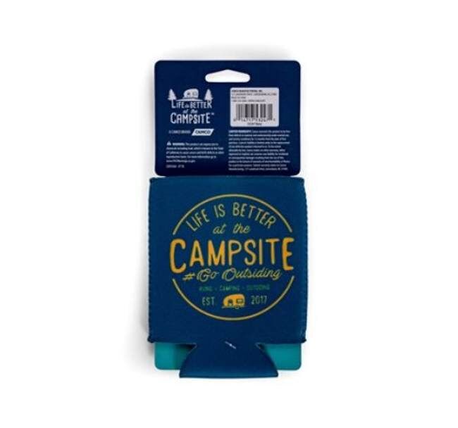 Camco Life Is Better At The Campsite Navy & Yellow Seal Can Holder