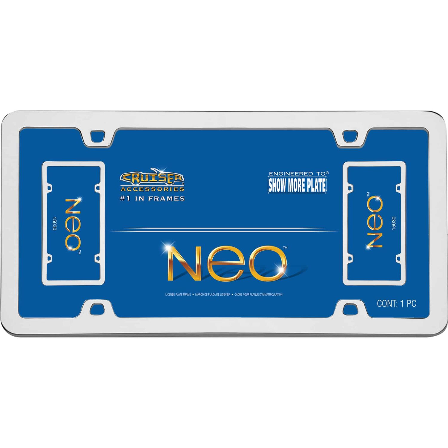 Cruiser Accessories Neo Chrome License Plate Frame
