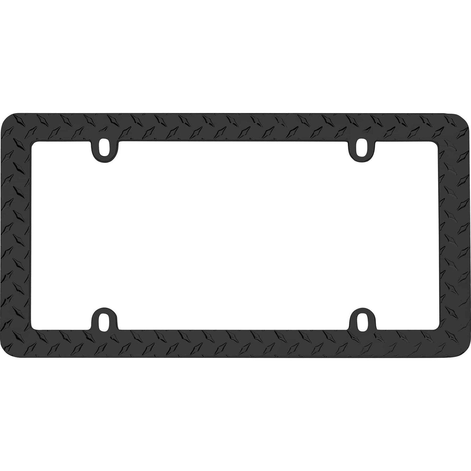 Cruiser Accessories Matte Black Diamond Plate License Plate Frame