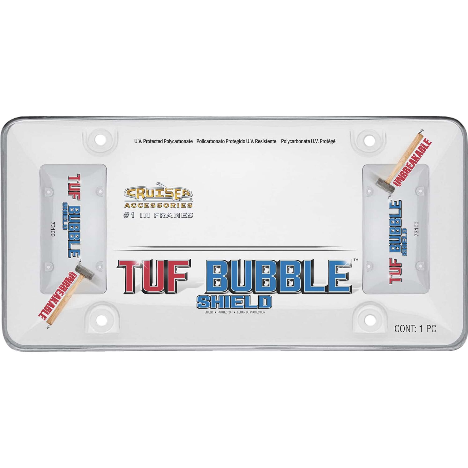 Cruiser Accessories Clear Tuf Bubble License Plate Shield