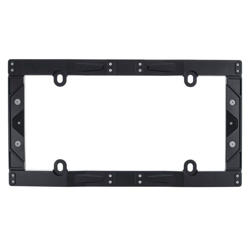Rock Tamers Matte Black Industrial License Plate Frame, 6-In x 12-In