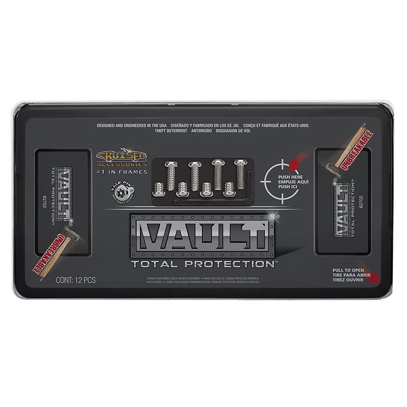 Cruiser Accessories Black/Smoke Colored Vault Shield License Plate Frame