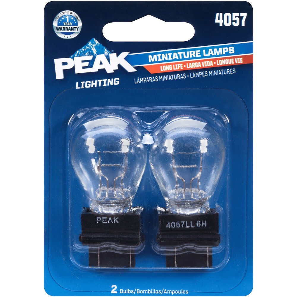 Peak 4057 Long Life Automotive Miniature Bulbs, 2-Pk
