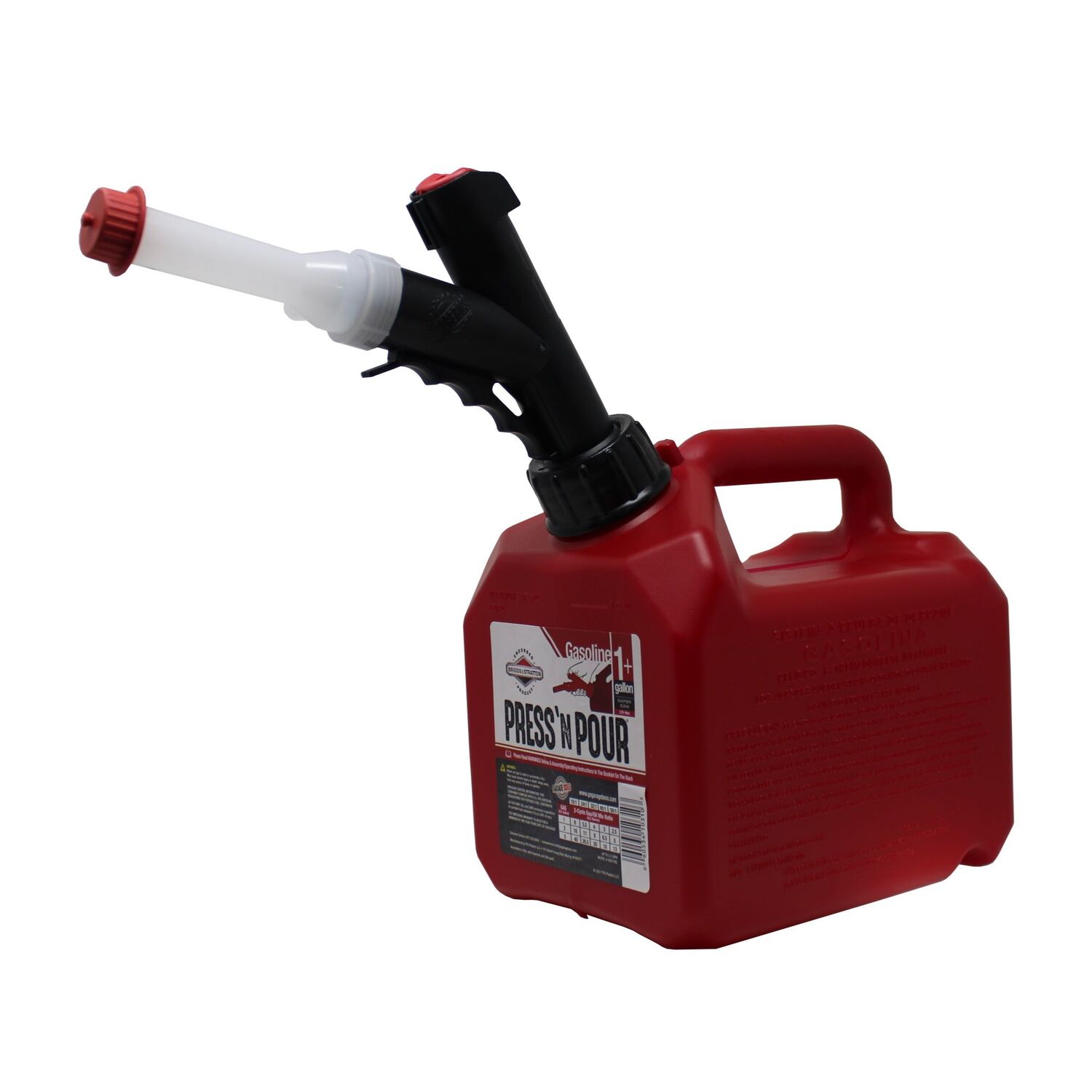 Briggs & Stratton Press 'N Pour Gas Can, 1-Gal