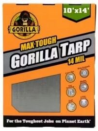 Gorilla Silver Tough Tarp 14-Mil, 10-Ft x 14-Ft