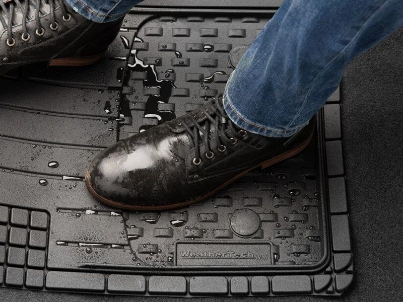 WeatherTech Black Trim-To-Fit- Floor Mat, 4-Pk