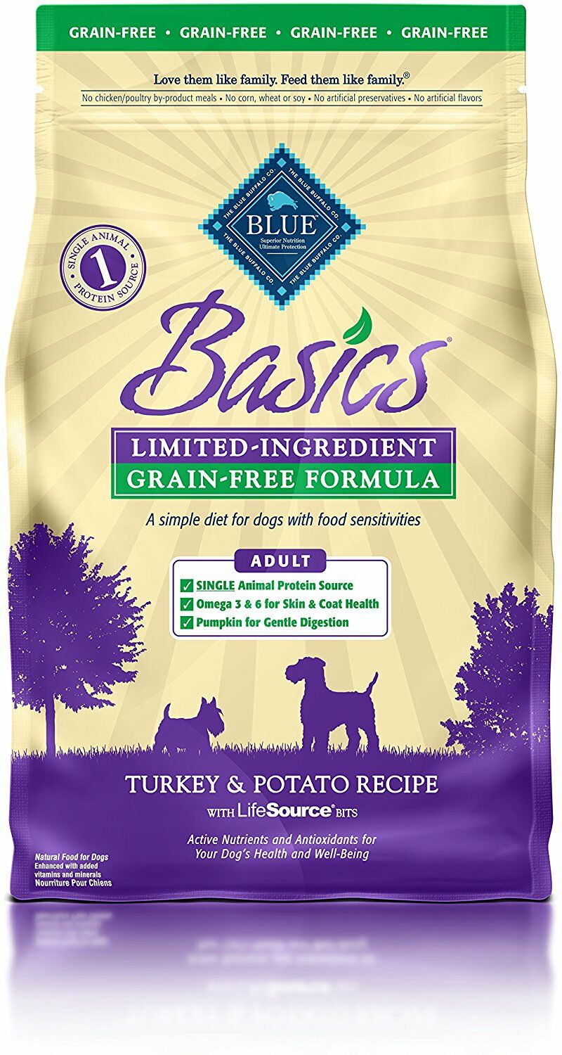 Blue Buffalo Dog Basics Grain Free Turkey Potato, 4-Lb