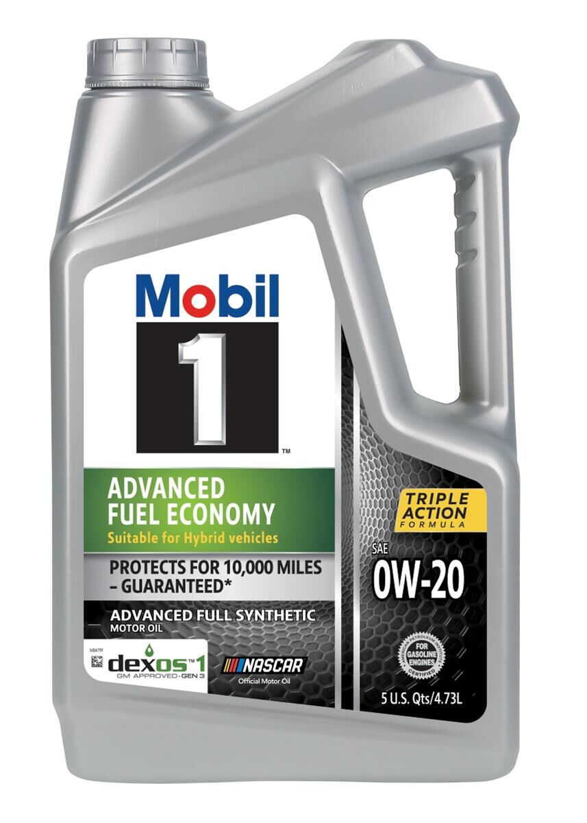 Mobil 1 Advanced Fuel Economy 0W-20 Motor Oil, 5-Qt