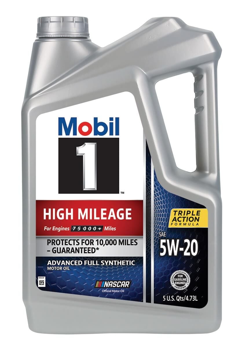 Mobil 1 High Mileage 5W-20 Motor Oil, 5-Qt