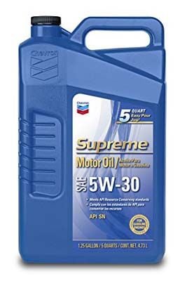 Chevron Supreme 5W-30 Motor Oil, 5-Qt
