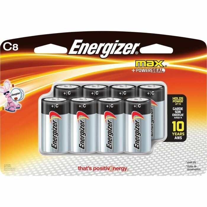 Energizer 8 Pack Max Alkaline C Batteries