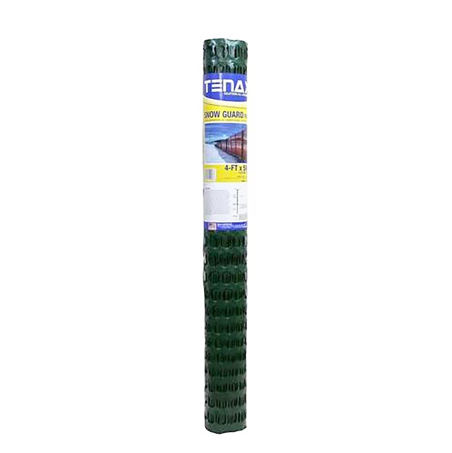 Tenax Snow Guard Poly Green Snow Fence, 4-Ft X 50-Ft