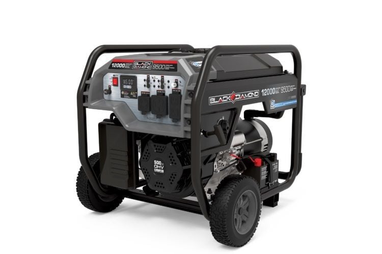 Black Diamond Electric Start Home Backup Portable Generator with CO Shield, 9500-Watt
