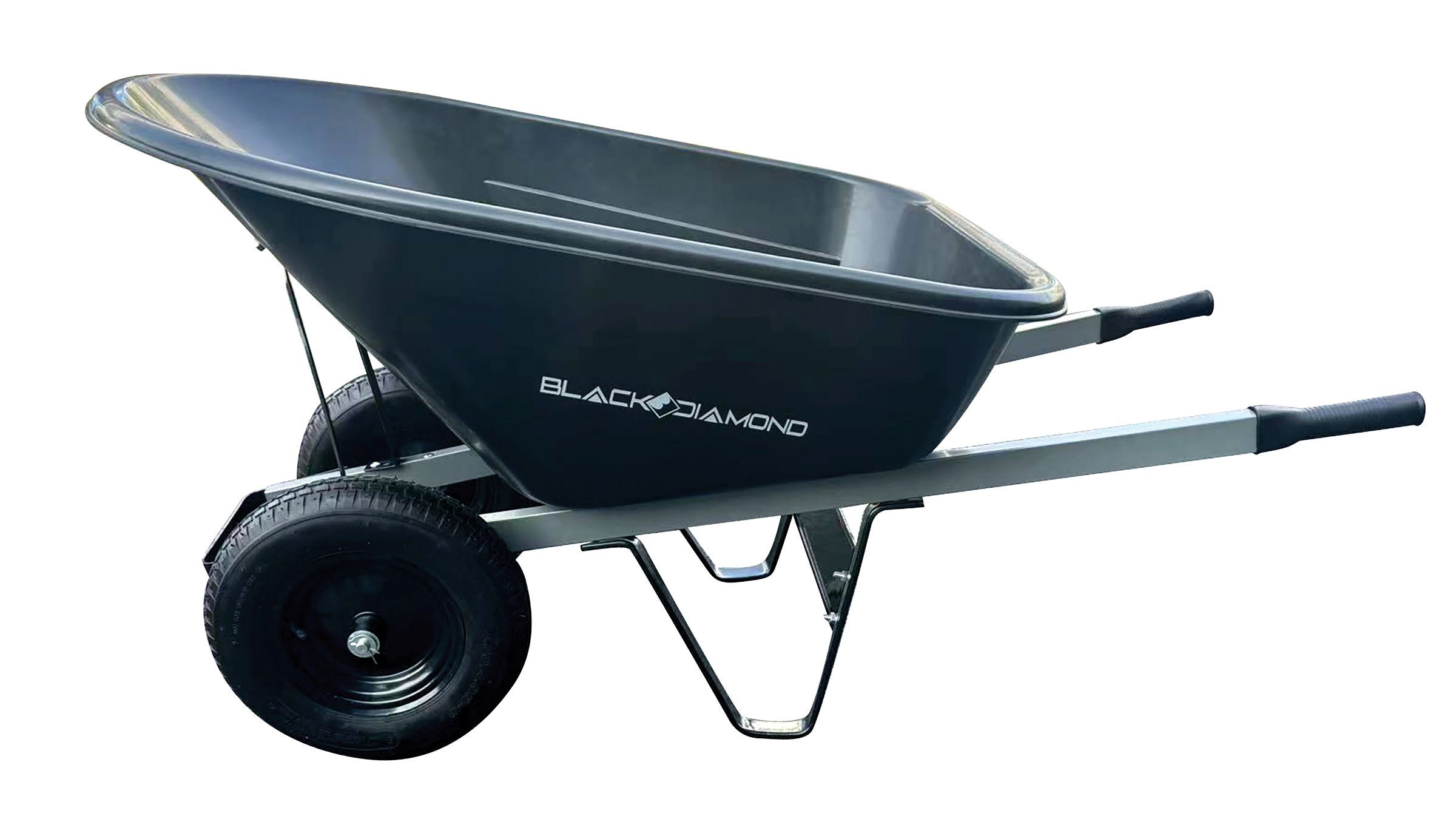 Black Diamond Steel Wheelbarrow with Steel Handles, 8-Cu Ft