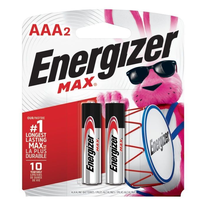 Energizer MAX AAA Batteries, 2-Pk