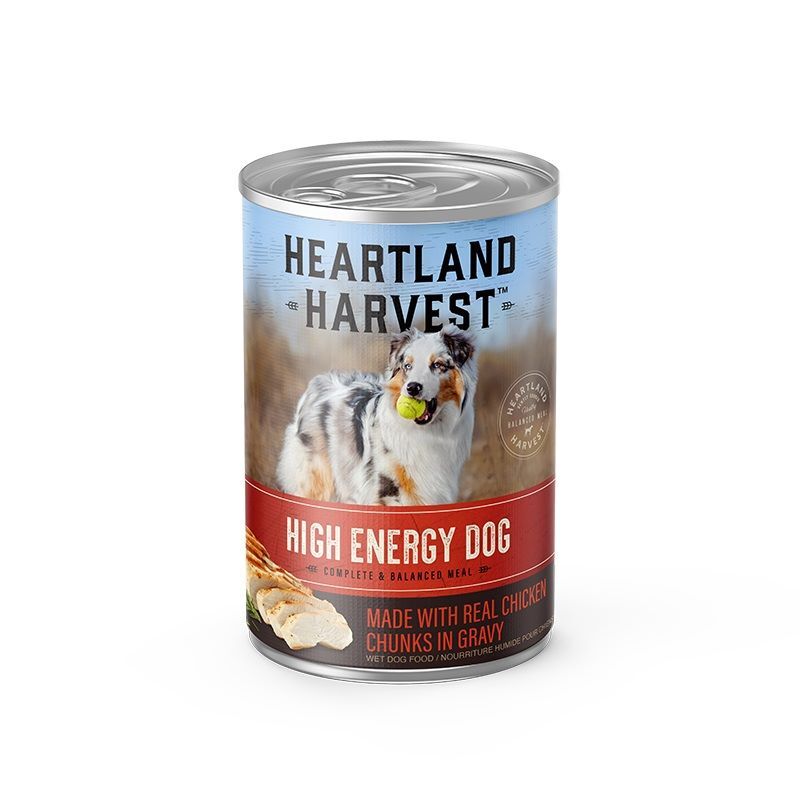 Heartland Harvest High Energy Wet Dog Food with Real Chicken Chunks in Gravy, 14.5-Oz