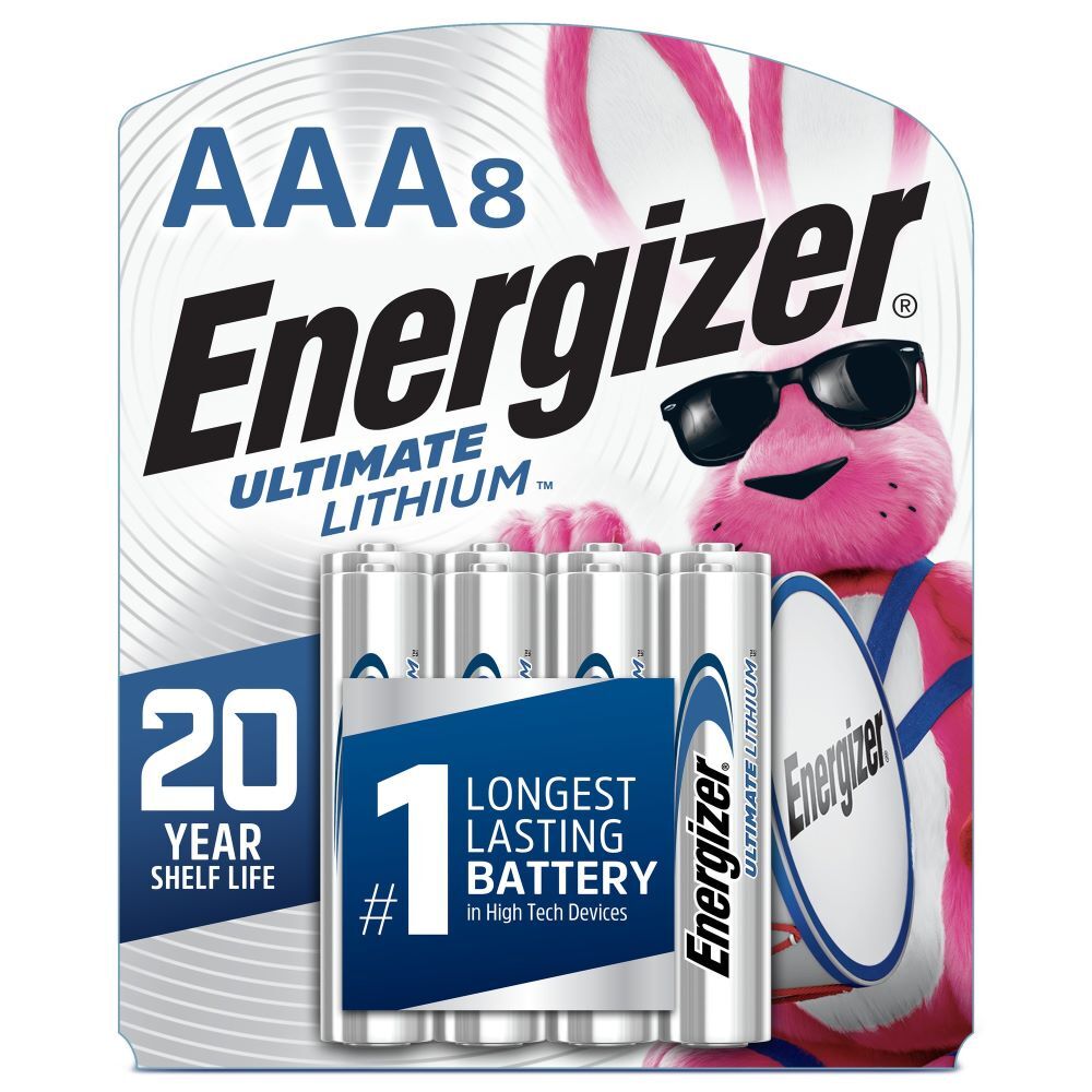 Energizer Ultimate Lithium AAA Batteries, 8-Pk