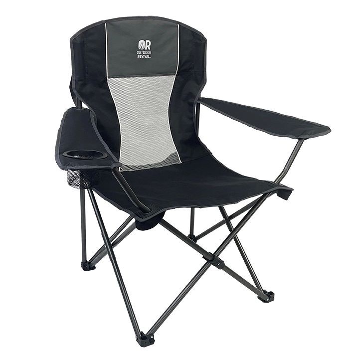 Outdoor Revival Black XL Mesh Back Quad Chair