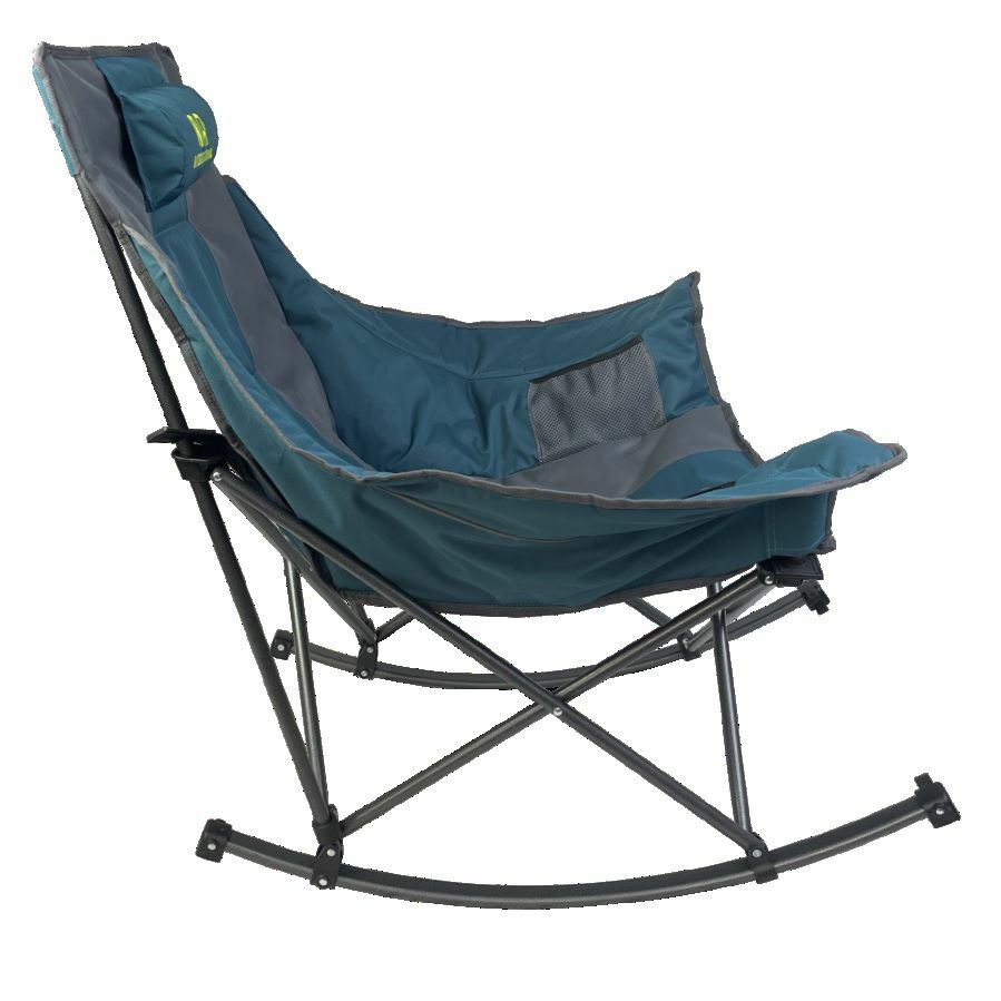 Outdoor Revival Camp Rocking Chair in Blue