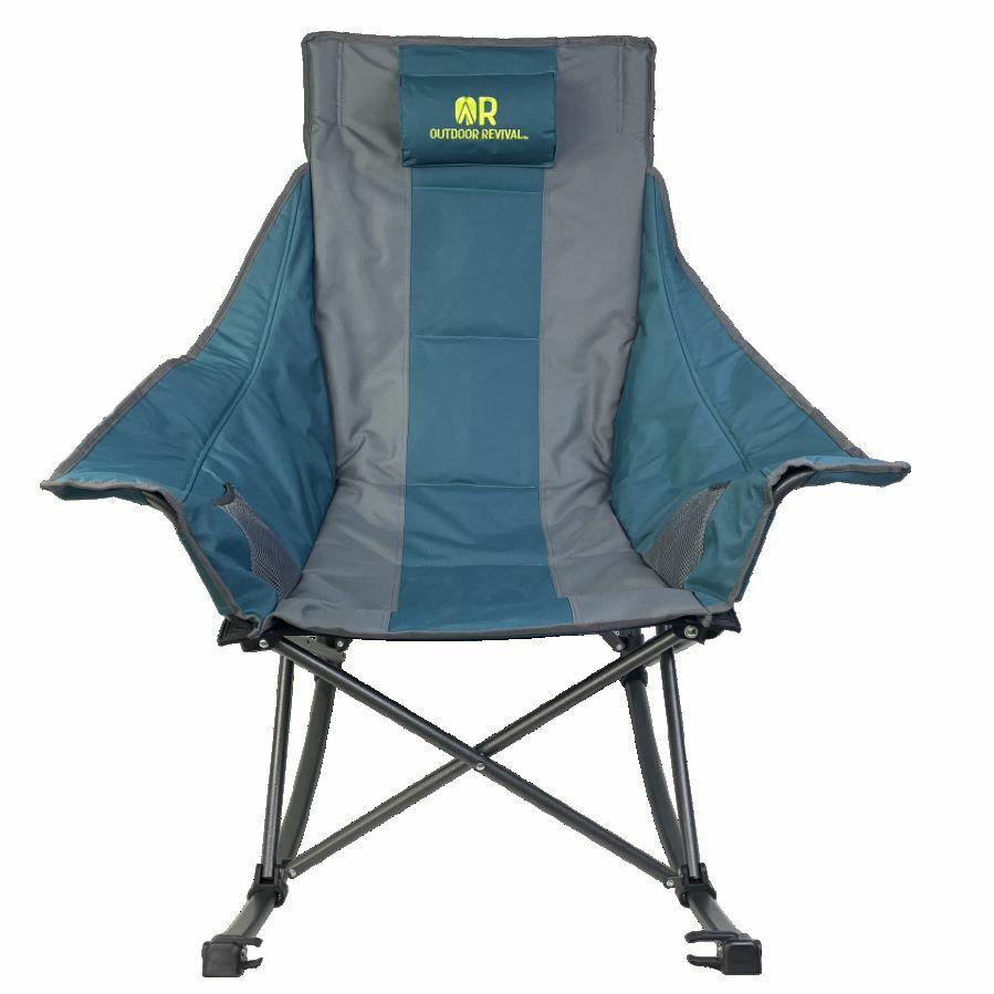 Outdoor Revival Camp Rocking Chair in Blue
