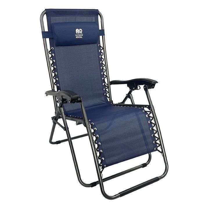 Outdoor Revival Blue Zero Gravity Lounger Chair