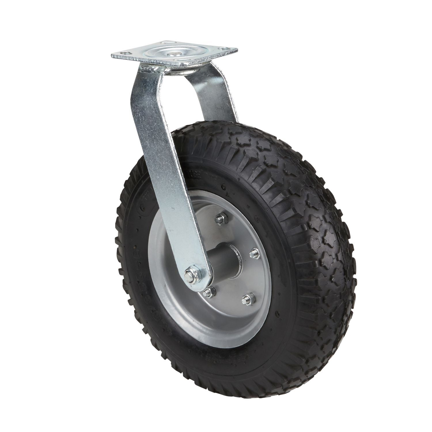 Precision Casters + Wheels 12-In Swivel Plate No Flat Caster