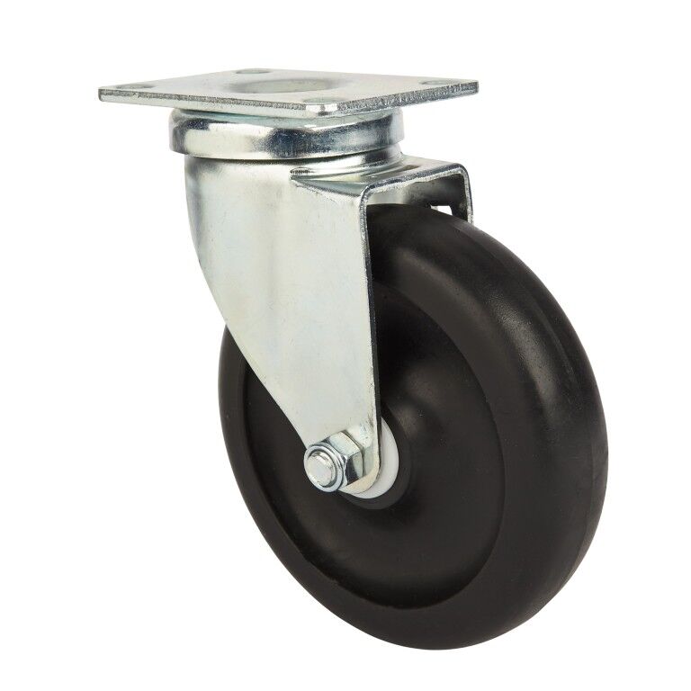 Precision Casters + Wheels 5-In Swivel Plate Plastic Caster