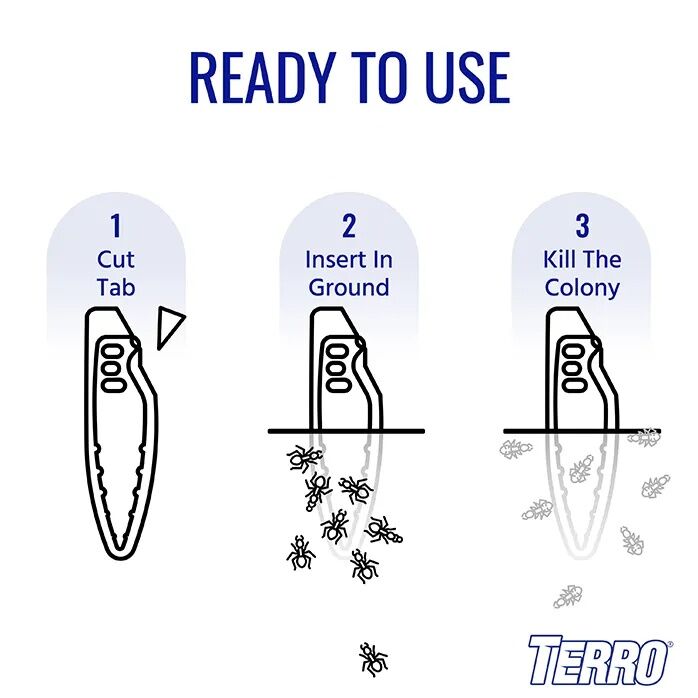 TERRO Outdoor Liquid Ant Bait Stakes, 8-Pk