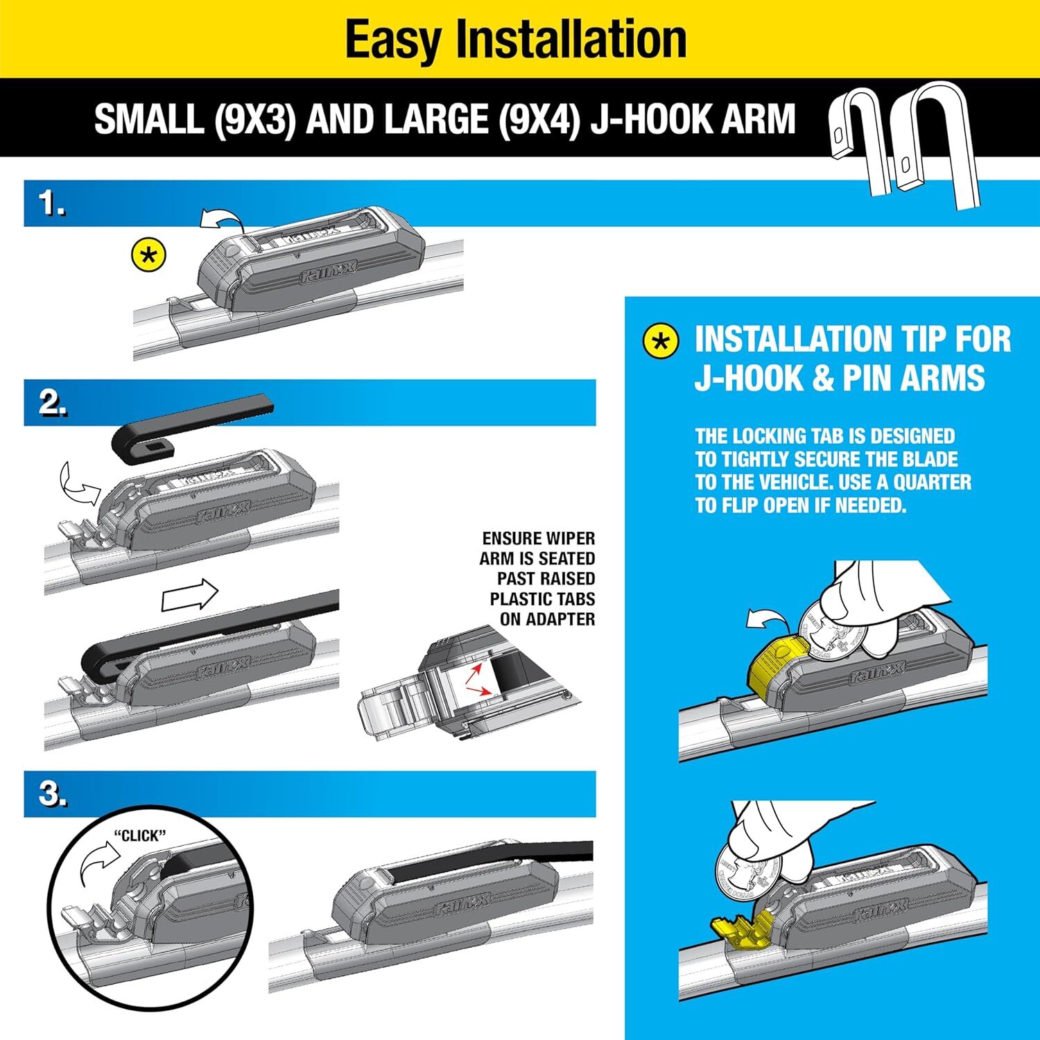 Rain‑X Latitude Water Repellency 2-In-1 Wiper Blade, 22-In