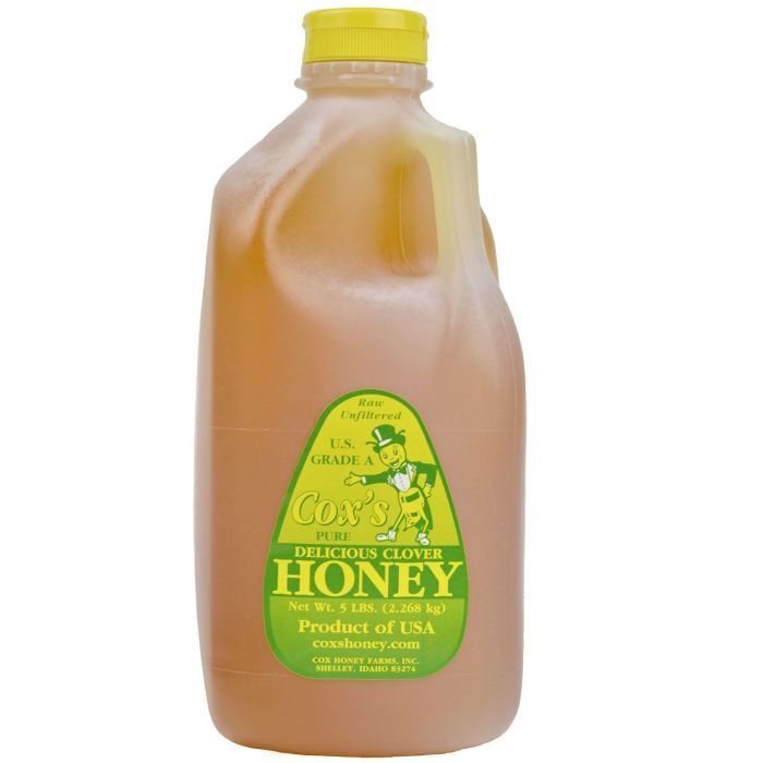 Cox Honey Raw Clover Honey Jug, 5-Lb