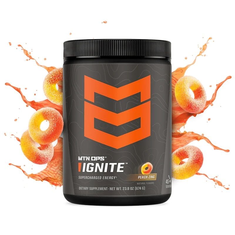 MTN OPS Ignite Supplement Peach Zing Flavor, 21.1-Oz
