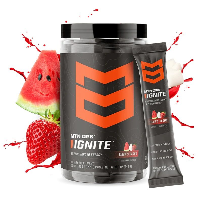 MTN OPS IGNITE Supplement Tigers Blood Flavor Singles