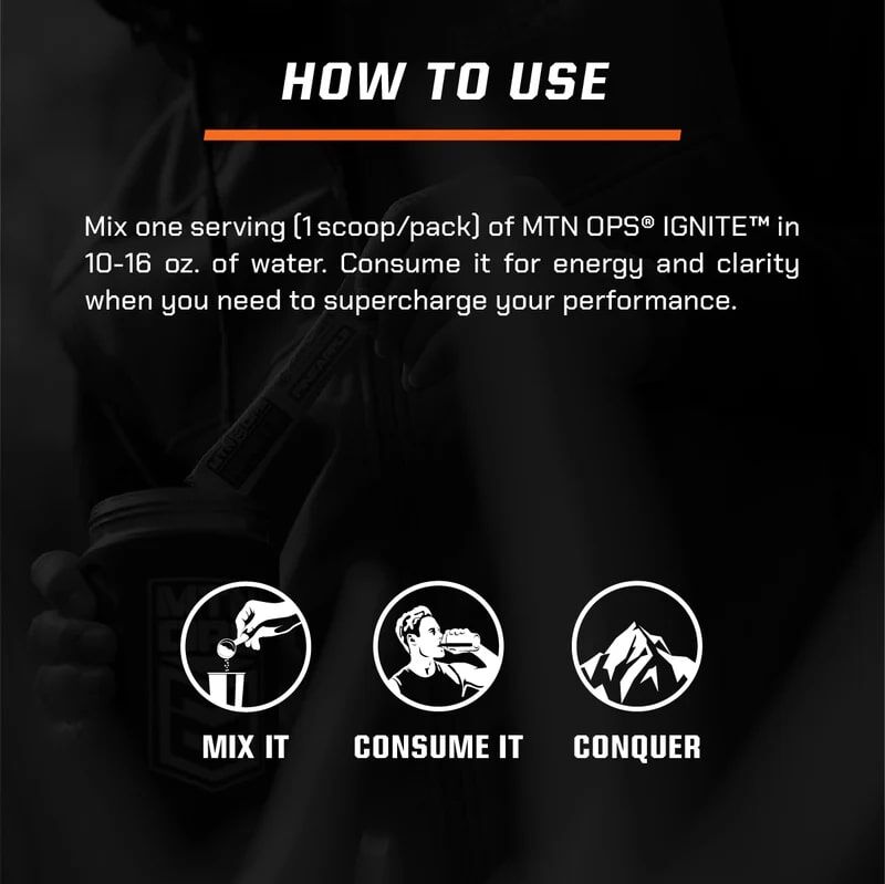 MTN OPS IGNITE Supplement Tigers Blood Flavor Singles
