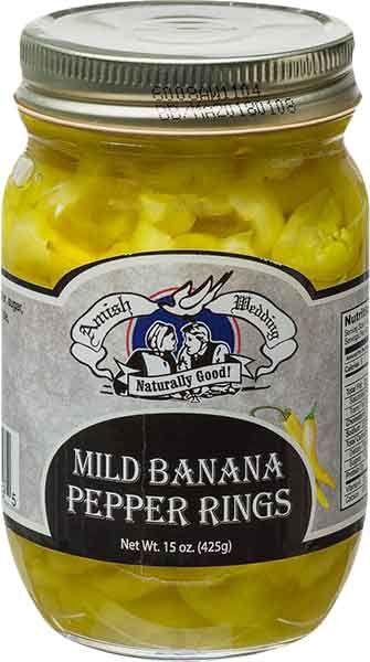 Amish Wedding Mild Banana Pepper Rings, 15-Oz