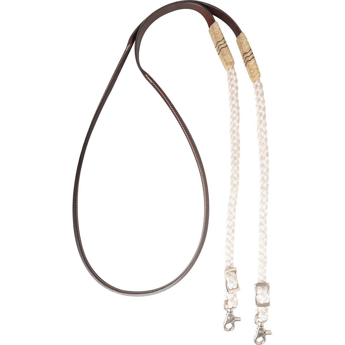 Cashel White Braided Adjustable Roping Rein