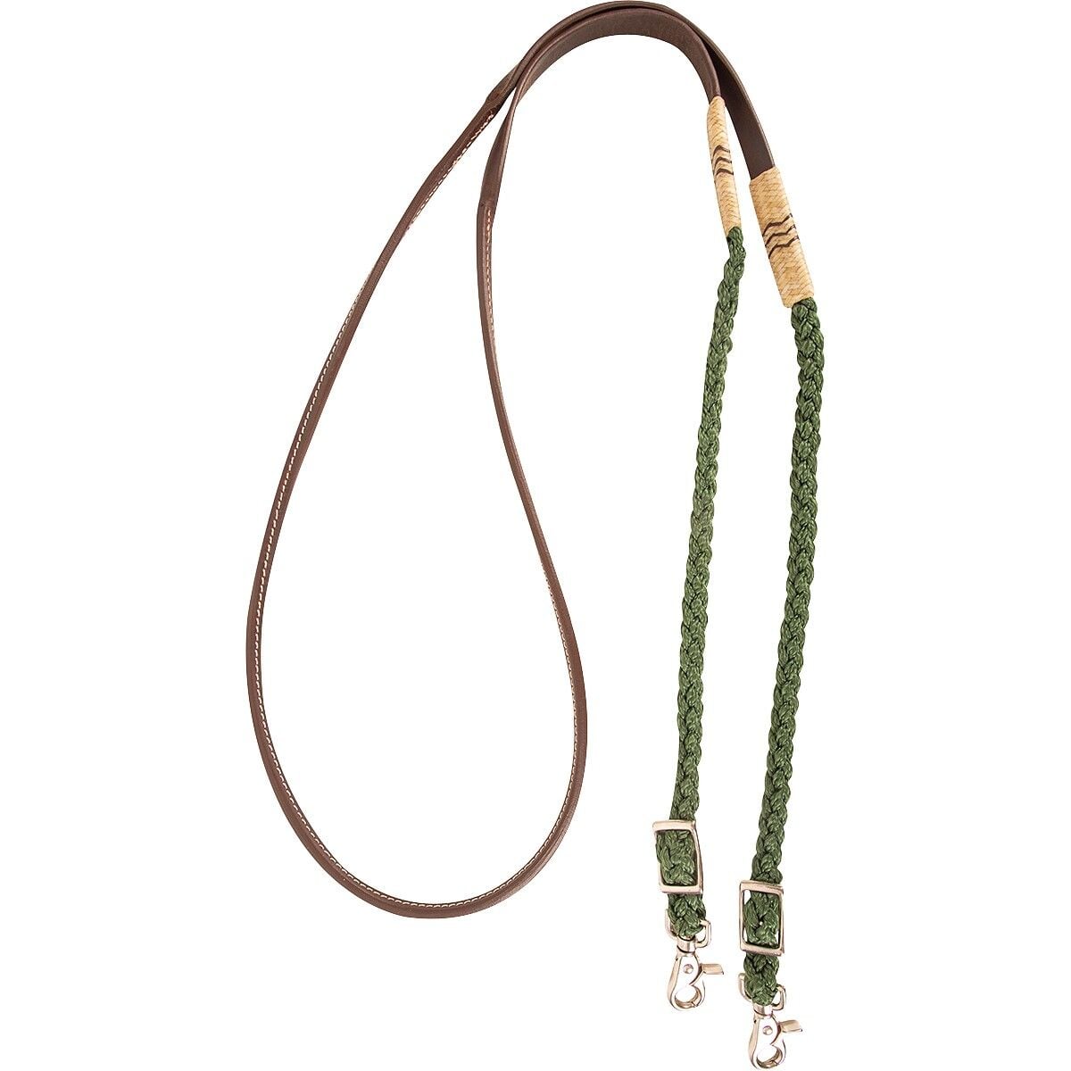 Cashel Adjustable Flat Braid Green Roping Rein