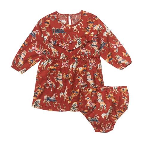Wrangler Girl's Dress in Red