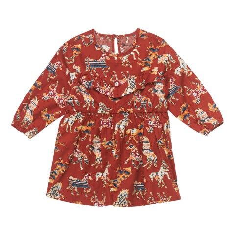 Wrangler Girl's Dress in Red