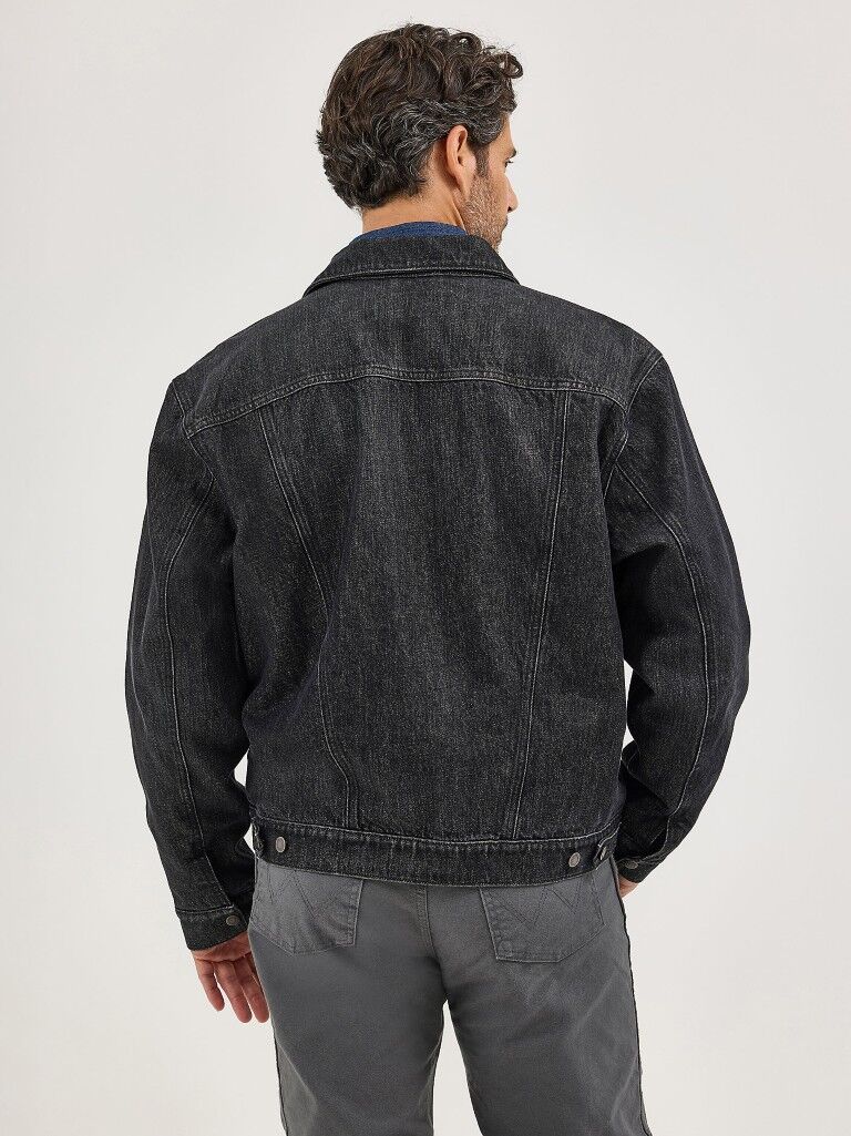 Wrangler Men's Flannel Lined Western Denim Jacket