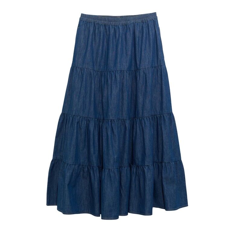 Wrangler Women's Retro Vintage Denim Dress Set Skirt
