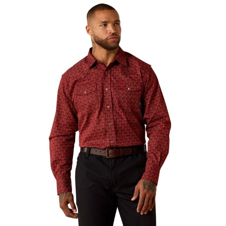 Ariat Men's FR Clemente Retro Fit Snap Long Sleeve Work Shirt